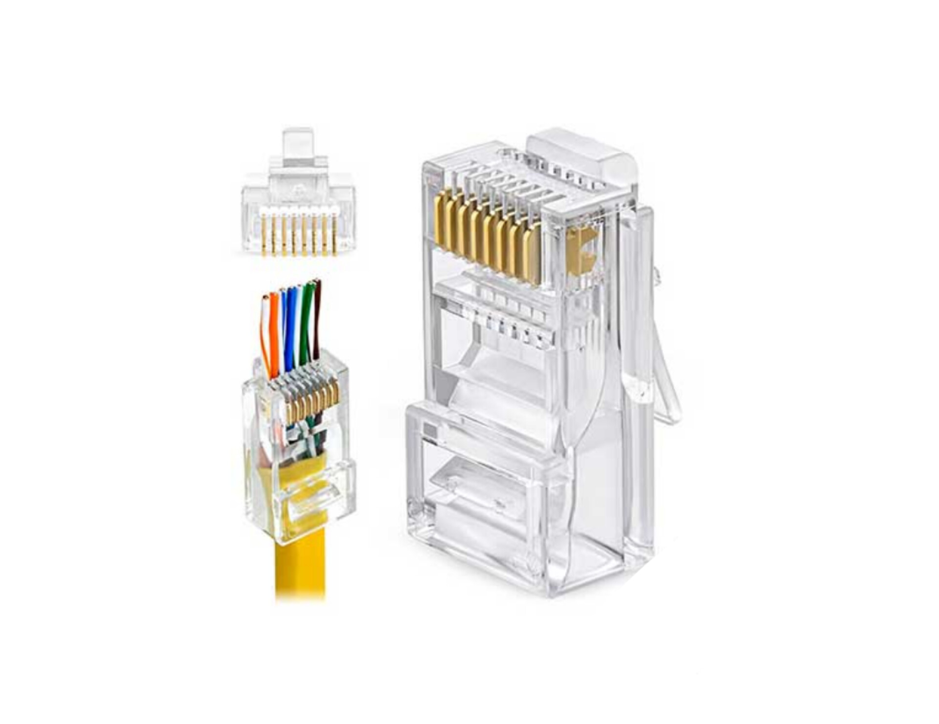 سوکت شبکه CAT6 UTP میان گذر AMP